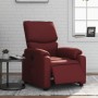 Sillón reclinable eléctrico de cuero sintético rojo tinto en Sillones | Comprar online en Foru.es