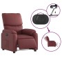 Sillón reclinable eléctrico de cuero sintético rojo tinto en Sillones | Comprar online en Foru.es