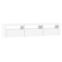 Mueble de TV con luces LED blanco 180x35x40 cm de , Muebles TV - Ref: Foro24-3152754, Precio: 143,17 €, Descuento: %