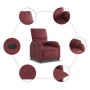 Sillón reclinable eléctrico de cuero sintético rojo tinto en Sillones | Comprar online en Foru.es