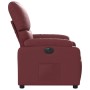 Sillón reclinable eléctrico de cuero sintético rojo tinto en Sillones | Comprar online en Foru.es