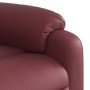 Sillón reclinable eléctrico de cuero sintético rojo tinto en Sillones | Comprar online en Foru.es
