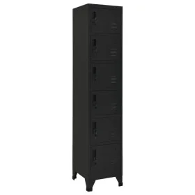 Taquilla de acero negro 38x40x180 cm de , Taquillas y armarios de almacenamiento - Ref: Foro24-339794, Precio: 179,55 €, Desc...