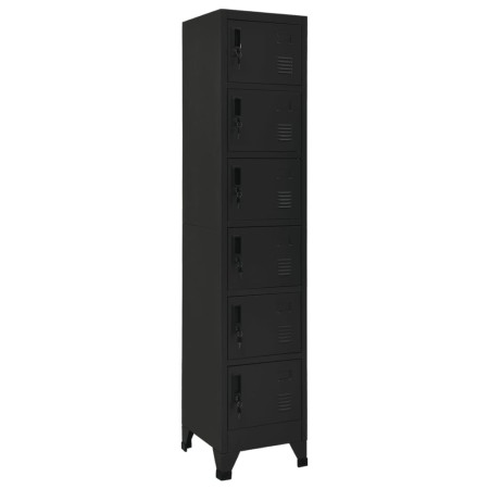 Taquilla de acero negro 38x40x180 cm de , Taquillas y armarios de almacenamiento - Ref: Foro24-339794, Precio: 234,38 €, Desc...
