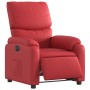 Sillón reclinable eléctrico de cuero sintético rojo en Sillones | Comprar online en Foru.es