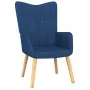Silla de relajación con reposapiés tela azul de , Sillones - Ref: Foro24-327538, Precio: 114,43 €, Descuento: %