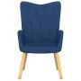Silla de relajación con reposapiés tela azul de , Sillones - Ref: Foro24-327538, Precio: 114,43 €, Descuento: %
