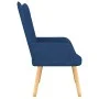 Silla de relajación con reposapiés tela azul de , Sillones - Ref: Foro24-327538, Precio: 114,43 €, Descuento: %