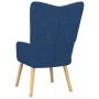 Silla de relajación con reposapiés tela azul de , Sillones - Ref: Foro24-327538, Precio: 114,43 €, Descuento: %