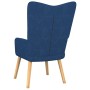 Silla de relajación con reposapiés tela azul de , Sillones - Ref: Foro24-327538, Precio: 116,29 €, Descuento: %
