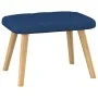 Silla de relajación con reposapiés tela azul de , Sillones - Ref: Foro24-327538, Precio: 114,43 €, Descuento: %