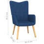 Silla de relajación con reposapiés tela azul de , Sillones - Ref: Foro24-327538, Precio: 116,29 €, Descuento: %