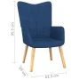 Silla de relajación con reposapiés tela azul de , Sillones - Ref: Foro24-327538, Precio: 114,43 €, Descuento: %