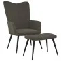 Relaxation chair with dark gray velvet stool by , Armchairs - Ref: Foro24-327689, Price: 130,04 €, Discount: %