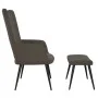 Silla de relajación con taburete terciopelo gris oscuro de , Sillones - Ref: Foro24-327689, Precio: 130,04 €, Descuento: %