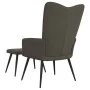 Relaxation chair with dark gray velvet stool by , Armchairs - Ref: Foro24-327689, Price: 130,04 €, Discount: %