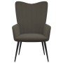 Silla de relajación con taburete terciopelo gris oscuro de , Sillones - Ref: Foro24-327689, Precio: 107,77 €, Descuento: %