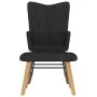 Silla mecedora con reposapiés tela negro de , Mecedoras - Ref: Foro24-327628, Precio: 131,39 €, Descuento: %