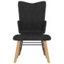 Silla mecedora con reposapiés tela negro de , Mecedoras - Ref: Foro24-327628, Precio: 133,28 €, Descuento: %