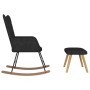Silla mecedora con reposapiés tela negro de , Mecedoras - Ref: Foro24-327628, Precio: 133,28 €, Descuento: %