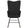 Silla mecedora con reposapiés tela negro de , Mecedoras - Ref: Foro24-327628, Precio: 133,28 €, Descuento: %