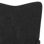Silla mecedora con reposapiés tela negro de , Mecedoras - Ref: Foro24-327628, Precio: 131,39 €, Descuento: %
