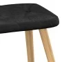 Silla mecedora con reposapiés tela negro de , Mecedoras - Ref: Foro24-327628, Precio: 131,39 €, Descuento: %