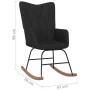 Silla mecedora con reposapiés tela negro de , Mecedoras - Ref: Foro24-327628, Precio: 133,28 €, Descuento: %