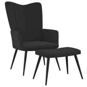 Relaxation chair with black velvet footrest by , Armchairs - Ref: Foro24-327694, Price: 128,95 €, Discount: %