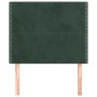 Cabeceros 2 unidades de terciopelo verde oscuro 100x5x78/88 cm de , Cabeceros y pies de cama - Ref: Foro24-3116237, Precio: 6...