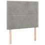 Cabeceros 2 unidades de terciopelo gris claro 90x5x78/88 cm de , Cabeceros y pies de cama - Ref: Foro24-3116228, Precio: 47,7...