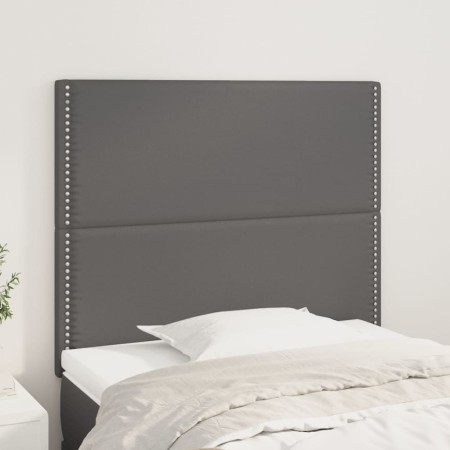 Cabeceros 2 unidades de cuero sintético gris 80x5x78/88 cm de , Cabeceros y pies de cama - Ref: Foro24-3116268, Precio: 55,85...