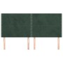 Cabeceros 4 unidades de terciopelo verde oscuro 100x5x78/88 cm de , Cabeceros y pies de cama - Ref: Foro24-3116261, Precio: 1...