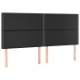 Cabeceros 4 unidades de cuero sintético negro 90x5x78/88 cm de , Cabeceros y pies de cama - Ref: Foro24-3116294, Precio: 88,7...