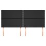 Cabeceros 4 unidades de cuero sintético negro 90x5x78/88 cm de , Cabeceros y pies de cama - Ref: Foro24-3116294, Precio: 88,7...