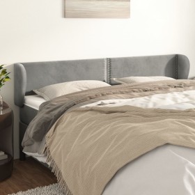 Cabecero de terciopelo gris claro 183x23x78/88 cm de , Cabeceros y pies de cama - Ref: Foro24-3117064, Precio: 62,24 €, Descu...