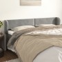 Cabecero de terciopelo gris claro 183x23x78/88 cm de , Cabeceros y pies de cama - Ref: Foro24-3117064, Precio: 62,24 €, Descu...