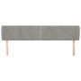 Cabecero de terciopelo gris claro 183x23x78/88 cm de , Cabeceros y pies de cama - Ref: Foro24-3117064, Precio: 62,24 €, Descu...