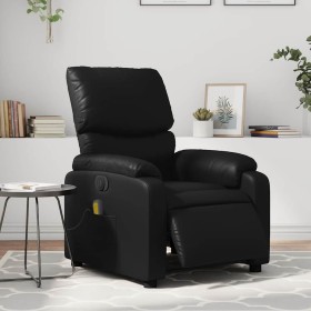 Sillón de masaje reclinable eléctrico cuero sintético negro en Sillones | Comprar online en Foru.es