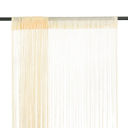 Cortinas de flecos 2 piezas 100x250 cm crema de vidaXL, Cortinas y visillos - Ref: Foro24-132402, Precio: 21,13 €, Descuento: %