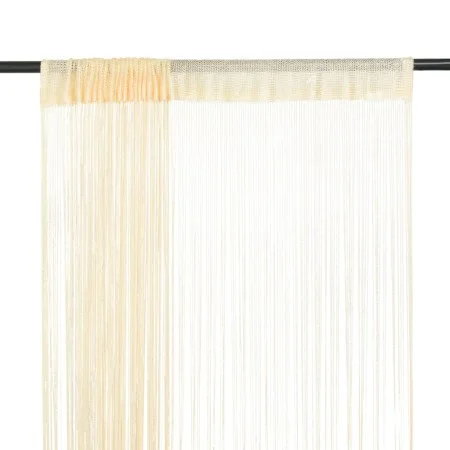Fringe curtains 2 pieces 100x250 cm cream by vidaXL, Curtains and curtains - Ref: Foro24-132402, Price: 14,22 €, Discount: %