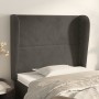 Cabecero con orejas de terciopelo gris oscuro 93x23x118/128 cm de , Cabeceros y pies de cama - Ref: Foro24-3117853, Precio: 6...