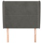 Cabecero con orejas de terciopelo gris oscuro 93x23x118/128 cm de , Cabeceros y pies de cama - Ref: Foro24-3117853, Precio: 6...