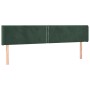 Cabecero de terciopelo verde oscuro 183x16x78/88 cm de , Cabeceros y pies de cama - Ref: Foro24-3118691, Precio: 58,82 €, Des...