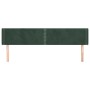 Cabecero de terciopelo verde oscuro 183x16x78/88 cm de , Cabeceros y pies de cama - Ref: Foro24-3118691, Precio: 58,82 €, Des...