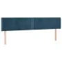 Dark blue velvet headboard 203x16x78/88 cm by , Headboards and footboards - Ref: Foro24-3118698, Price: 60,88 €, Discount: %