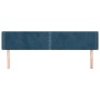 Cabecero de terciopelo azul oscuro 203x16x78/88 cm de , Cabeceros y pies de cama - Ref: Foro24-3118698, Precio: 61,23 €, Desc...