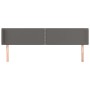 Cabecero de cuero sintético gris 163x16x78/88 cm de , Cabeceros y pies de cama - Ref: Foro24-3118728, Precio: 66,80 €, Descue...