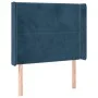 Headboard with dark blue velvet ears 93x16x118/128 cm by , Headboards and footboards - Ref: Foro24-3119480, Price: 73,56 €, D...