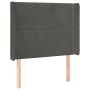 Cabecero con orejas de terciopelo gris oscuro 93x16x118/128 cm de , Cabeceros y pies de cama - Ref: Foro24-3119477, Precio: 6...